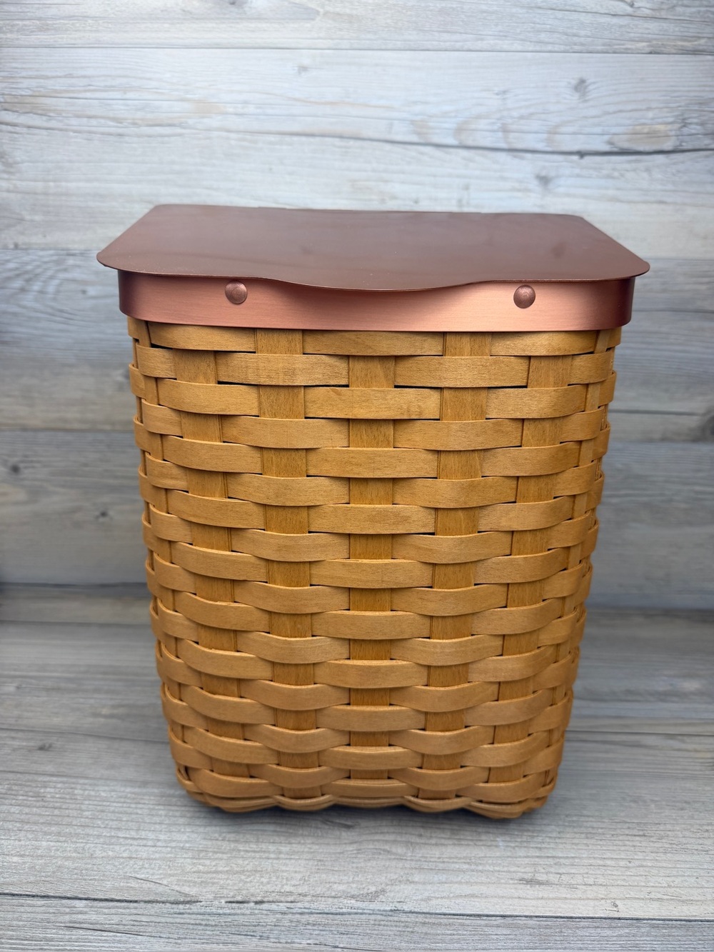 Longaberger Collectors Club Mailbox Basket Copper Lid Protector Original Box